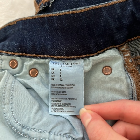 American Eagle Outfitters Dark Blue Jean Shorts - Picture 6 of 6